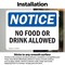 Signmission No Food Or Drink Allowed, 5 in W x Rectangle, Vinyl Decal OS-2PACK-NS-D-35-L-14577 - alternate 6